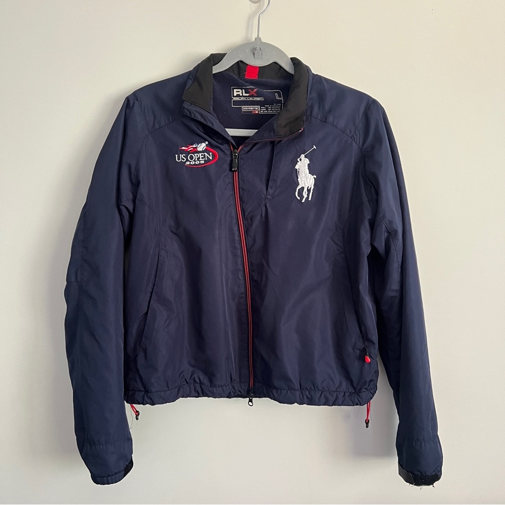2005 Women’s US Open Ralph Lauren RLX Full Zip Windbreaker Jacket Navy Blue